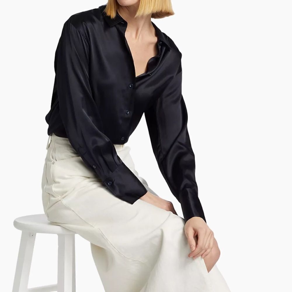 FRAME Silk The Standard Women's Stretch
Button-Up XS Shirt $398